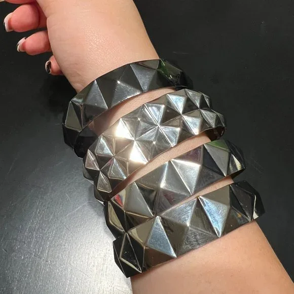 BUNDLE Silver Bangle Bracelets - Picture 4 of 6